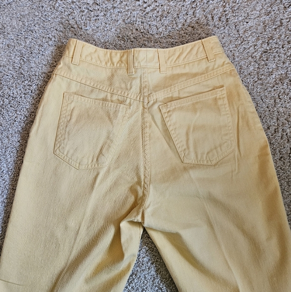 Talbots Yellow Straight Leg Trousers | Size 6 | High Rise - Picture 4 of 5